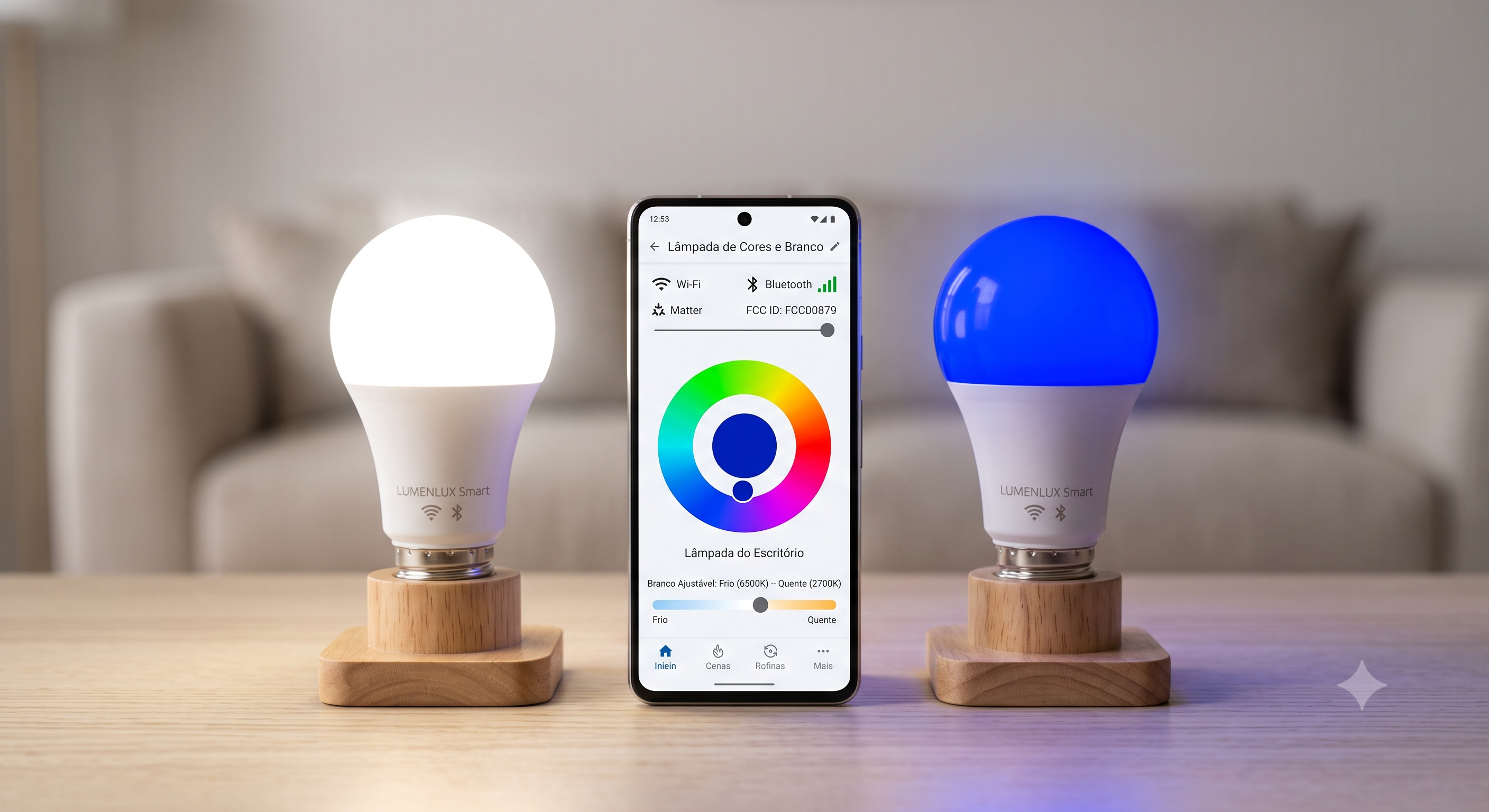 Foto 6 de Lâmpada Inteligente Wi-Fi RGB